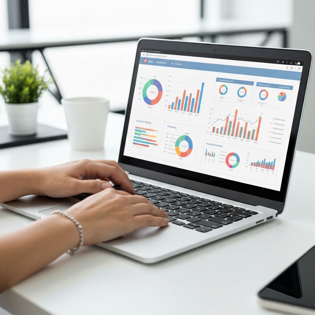 PPC analyst reviewing campaign data and performance metrics